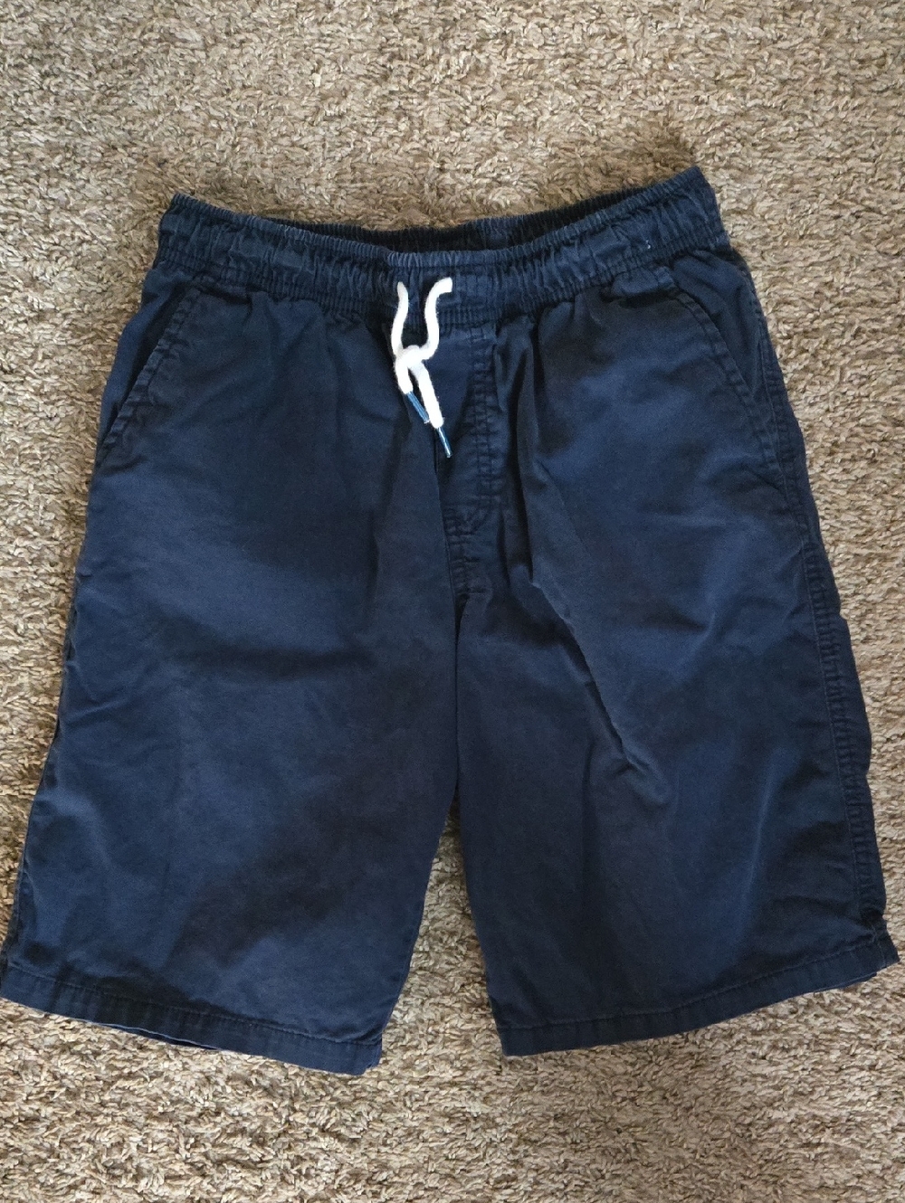 Boys Navy Drawstring Casual Shorts